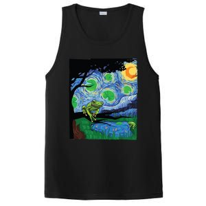 Frog, Starry Night Cat Tee, Van Gogh Frog Gift, Frog PosiCharge Competitor Tank