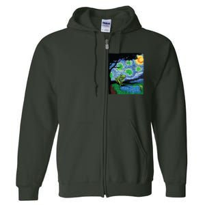 Frog, Starry Night Cat Tee, Van Gogh Frog Gift, Frog Full Zip Hoodie