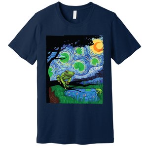 Frog, Starry Night Cat Tee, Van Gogh Frog Gift, Frog Premium T-Shirt