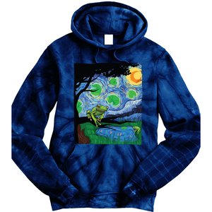 Frog, Starry Night Cat Tee, Van Gogh Frog Gift, Frog Tie Dye Hoodie