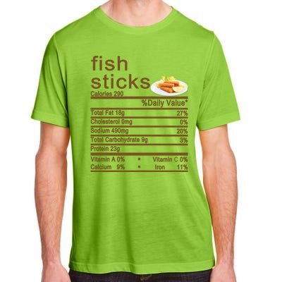 Fish Sticks Nutrition Facts Label Adult ChromaSoft Performance T-Shirt