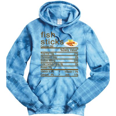 Fish Sticks Nutrition Facts Label Tie Dye Hoodie