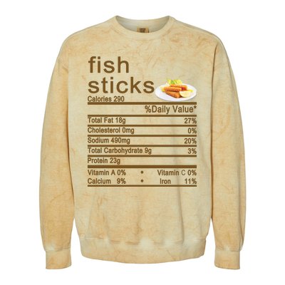 Fish Sticks Nutrition Facts Label Colorblast Crewneck Sweatshirt