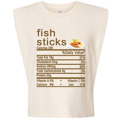 Fish Sticks Nutrition Facts Label Garment-Dyed Women's Muscle Tee