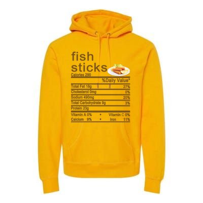 Fish Sticks Nutrition Facts Label Premium Hoodie