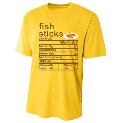 Fish Sticks Nutrition Facts Label Performance Sprint T-Shirt