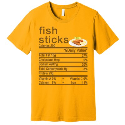 Fish Sticks Nutrition Facts Label Premium T-Shirt