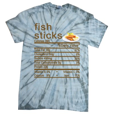 Fish Sticks Nutrition Facts Label Tie-Dye T-Shirt