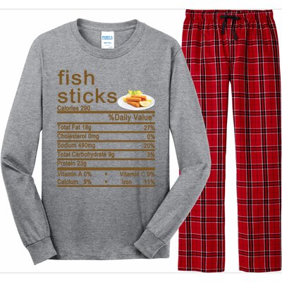 Fish Sticks Nutrition Facts Label Long Sleeve Pajama Set