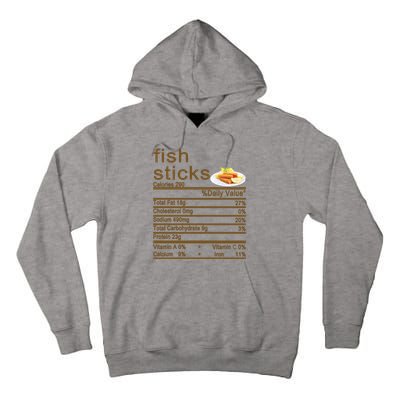 Fish Sticks Nutrition Facts Label Tall Hoodie