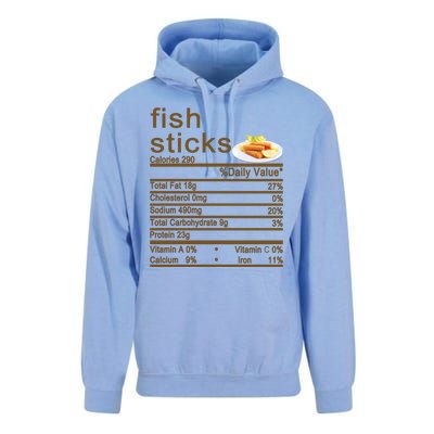 Fish Sticks Nutrition Facts Label Unisex Surf Hoodie