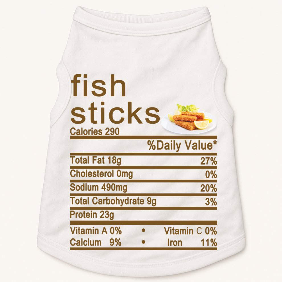 Fish Sticks Nutrition Facts Label Doggie Tank