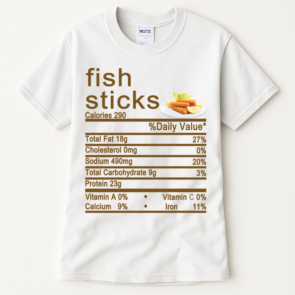 Fish Sticks Nutrition Facts Label Tall T-Shirt