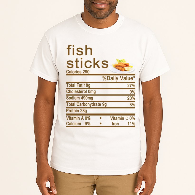 Fish Sticks Nutrition Facts Label Tall T-Shirt
