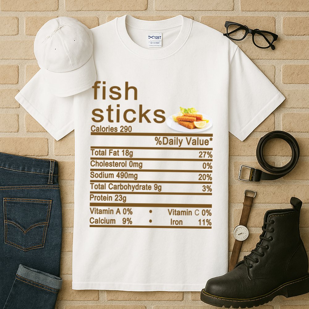 Fish Sticks Nutrition Facts Label Tall T-Shirt