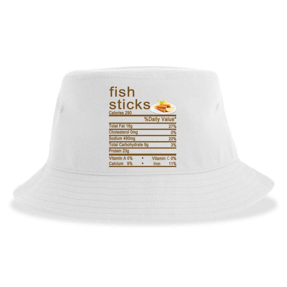 Fish Sticks Nutrition Facts Label Sustainable Bucket Hat