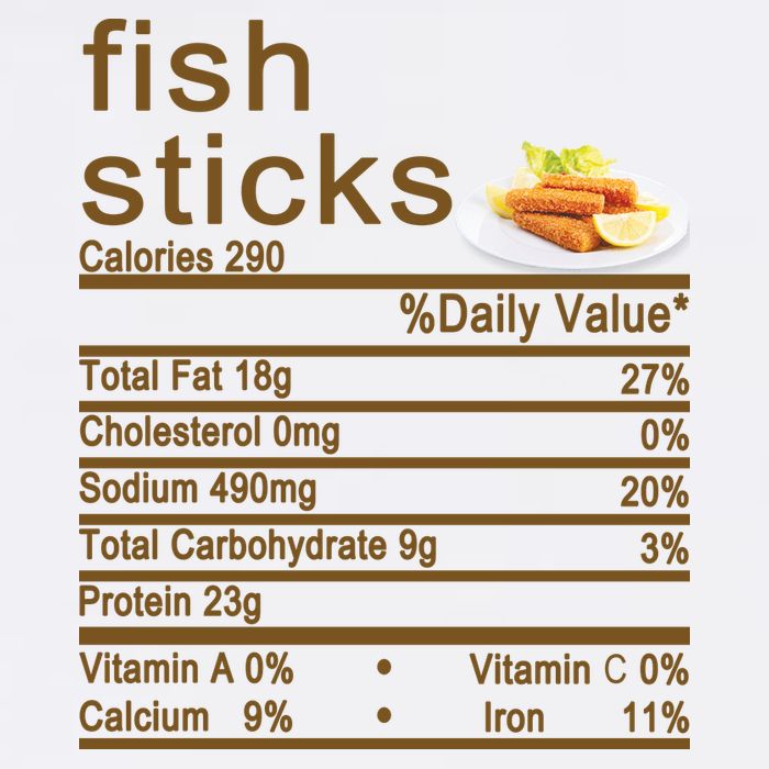 Fish Sticks Nutrition Facts Label Mug
