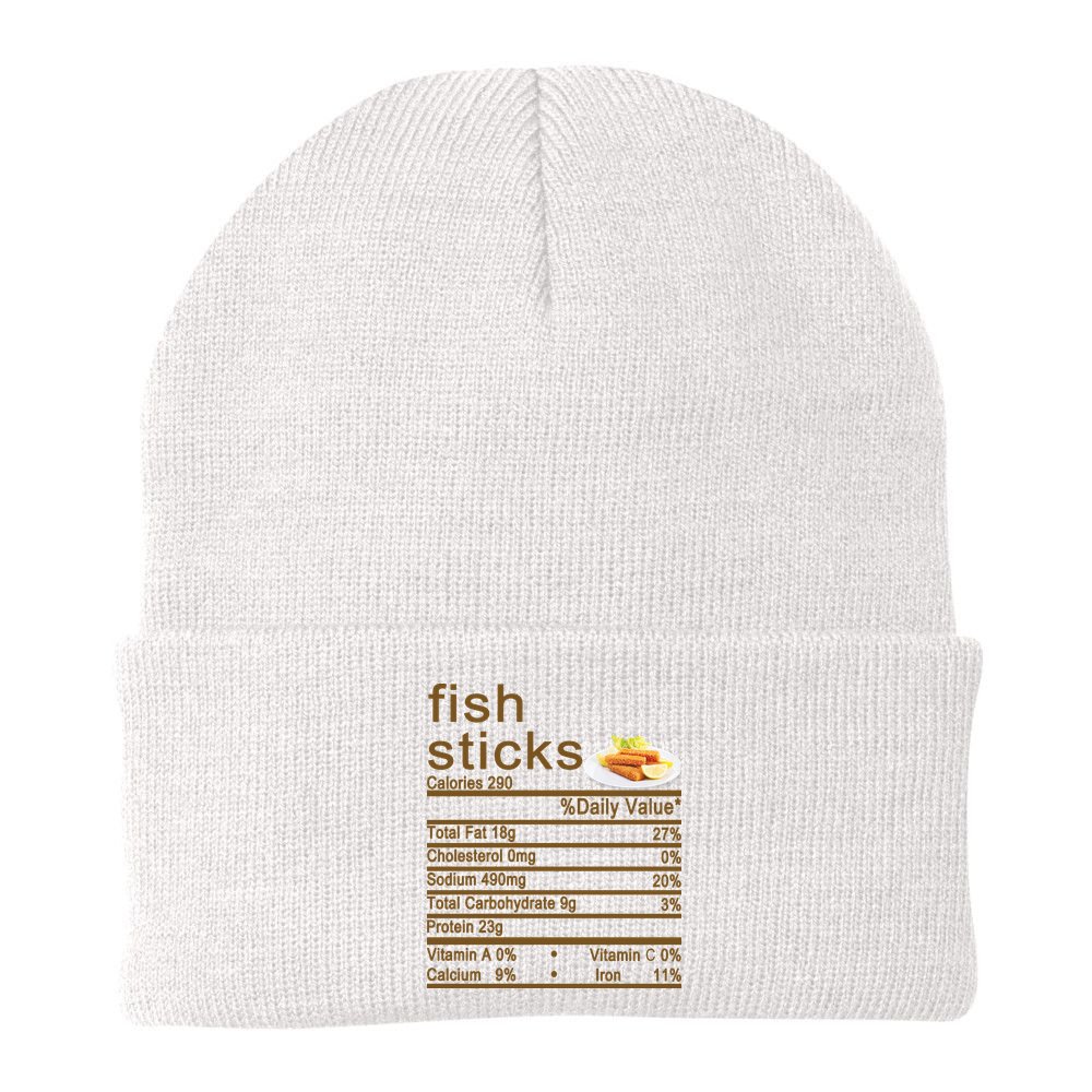 Fish Sticks Nutrition Facts Label Beanie