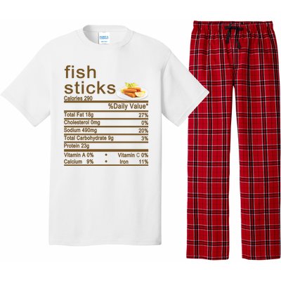 Fish Sticks Nutrition Facts Label Pajama Set