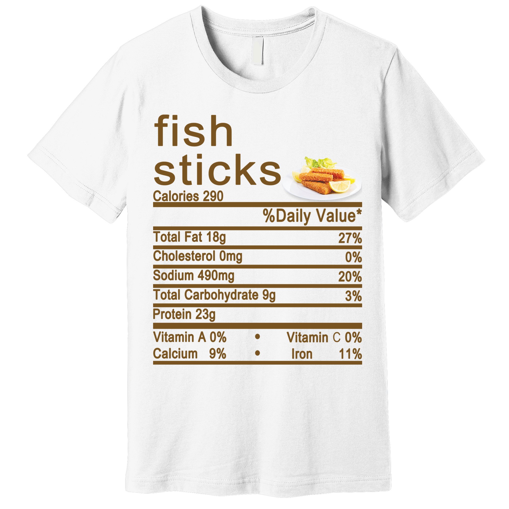 Fish Sticks Nutrition Facts Label Premium T-Shirt