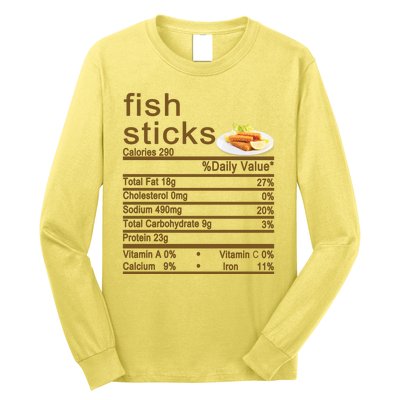 Fish Sticks Nutrition Facts Label Long Sleeve Shirt