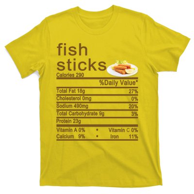 Fish Sticks Nutrition Facts Label T-Shirt