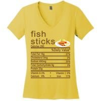 Fish Sticks Nutrition Facts Label Women's V-Neck T-Shirt