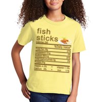 Fish Sticks Nutrition Facts Label Kids T-Shirt