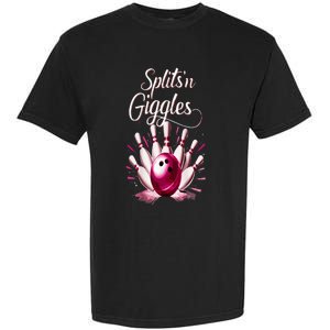 Funny Splits N Giggles Bowling Team Cute Bowler Garment-Dyed Heavyweight T-Shirt