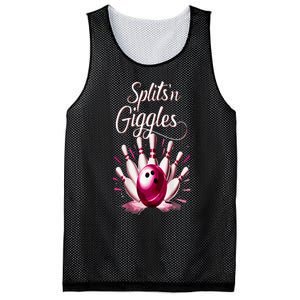 Funny Splits N Giggles Bowling Team Cute Bowler Mesh Reversible Basketball Jersey Tank