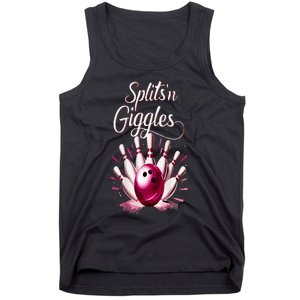 Funny Splits N Giggles Bowling Team Cute Bowler Tank Top