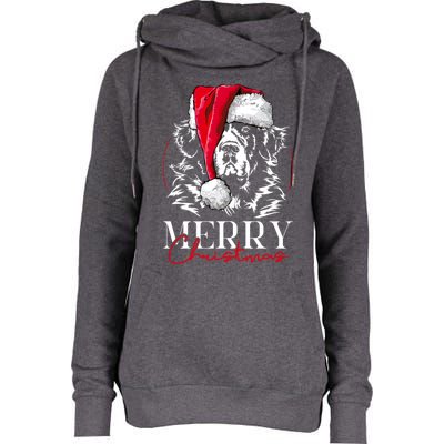 Funny Santa Newfoundland Newfie Merry Christmas Dog Mom Gift Great Gift Womens Funnel Neck Pullover Hood