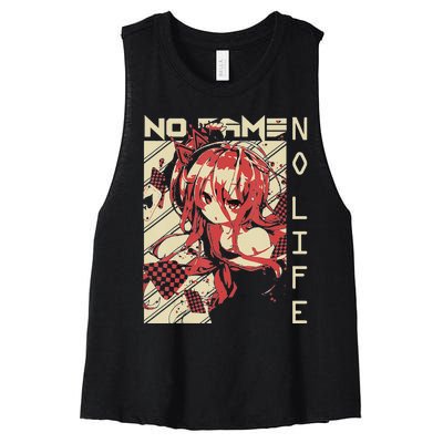 funny Shiro No Game No Life Anime Women's Racerback Cropped Tank