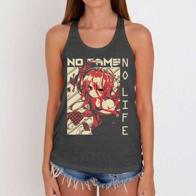 funny Shiro No Game No Life Anime Women's Knotted Racerback Tank