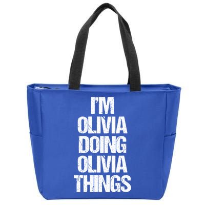Funny Saying Name Olivia Cute Gift Zip Tote Bag