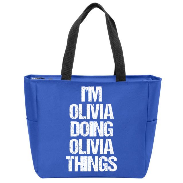 Funny Saying Name Olivia Cute Gift Zip Tote Bag