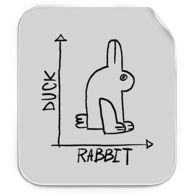 Funny Science Nerd Duck Rabbit Physics Math Geek Permanent Decal Sticker