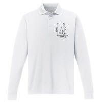 Funny Science Nerd Duck Rabbit Physics Math Geek Performance Long Sleeve Polo