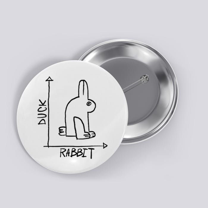 Funny Science Nerd Duck Rabbit Physics Math Geek Button