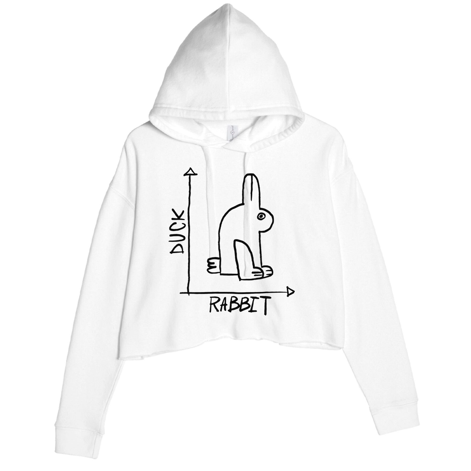 Funny Science Nerd Duck Rabbit Physics Math Geek Crop Fleece Hoodie