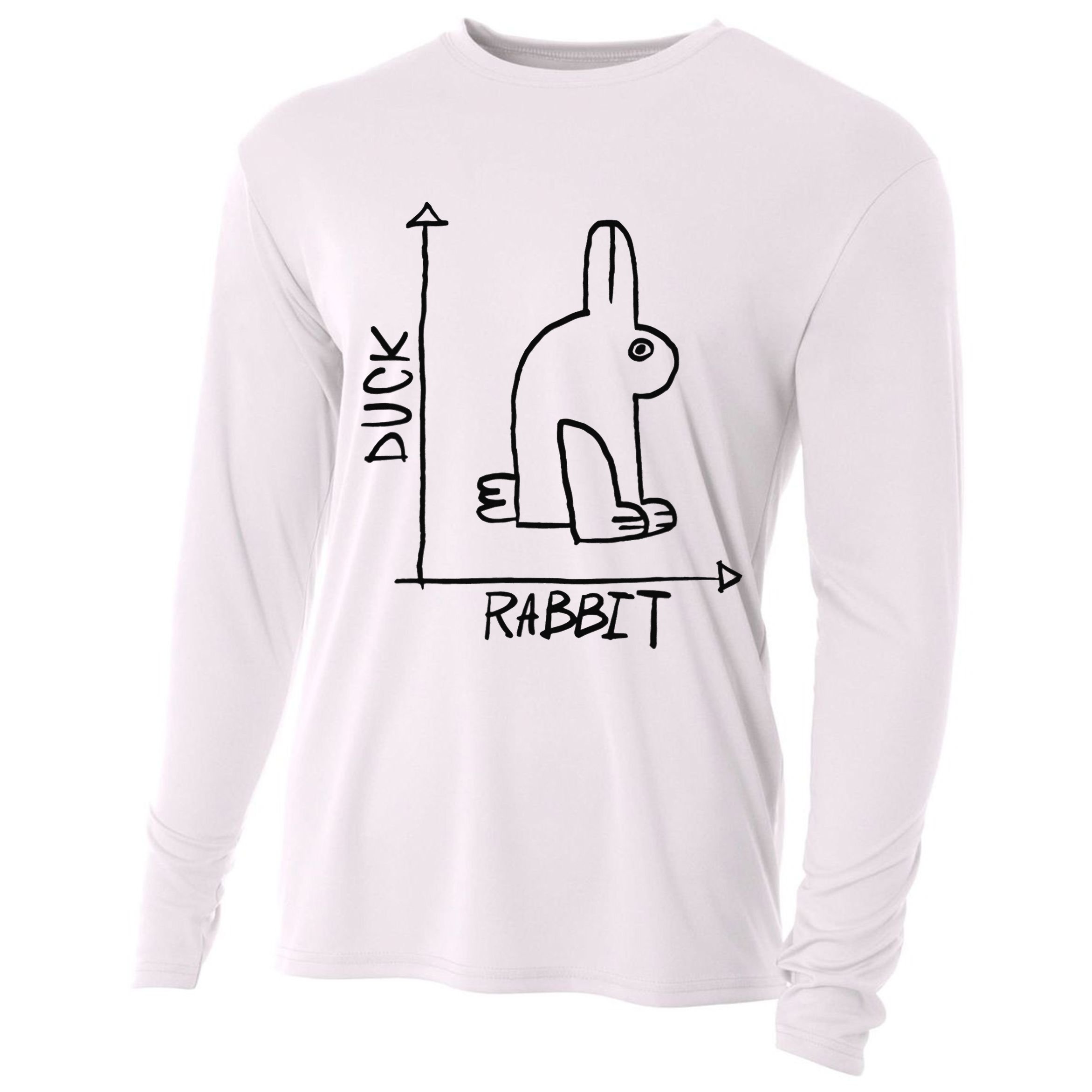 Funny Science Nerd Duck Rabbit Physics Math Geek Cooling Performance Long Sleeve Crew