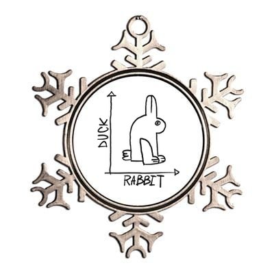 Funny Science Nerd Duck Rabbit Physics Math Geek Metallic Star Ornament