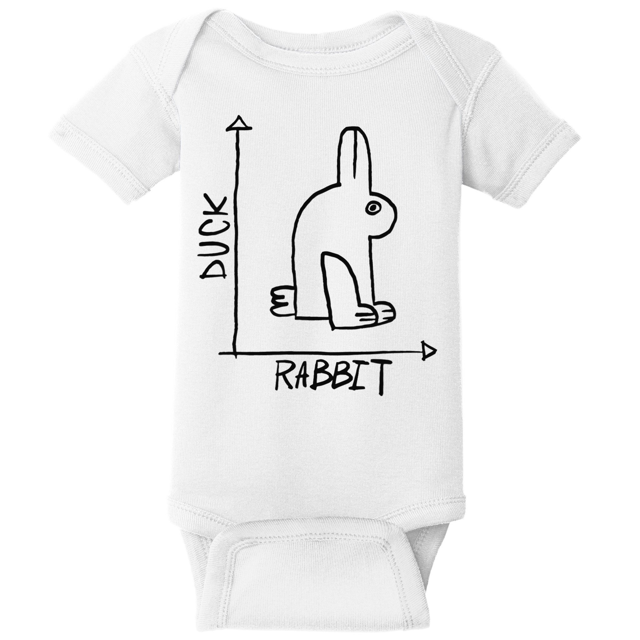 Funny Science Nerd Duck Rabbit Physics Math Geek Baby Bodysuit