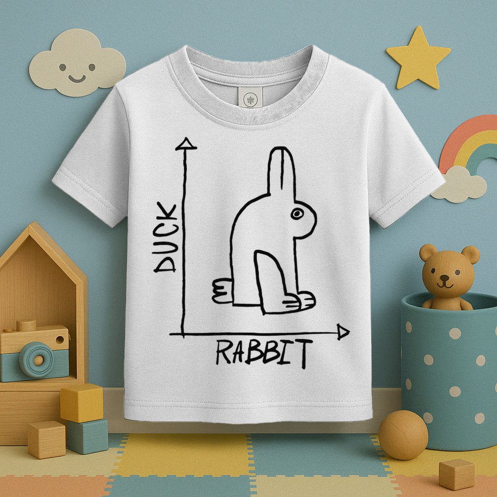 Funny Science Nerd Duck Rabbit Physics Math Geek Toddler T-Shirt