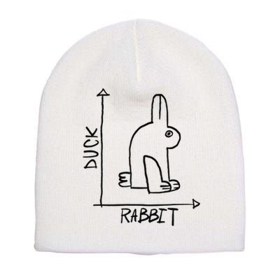 Funny Science Nerd Duck Rabbit Physics Math Geek Short Acrylic Beanie