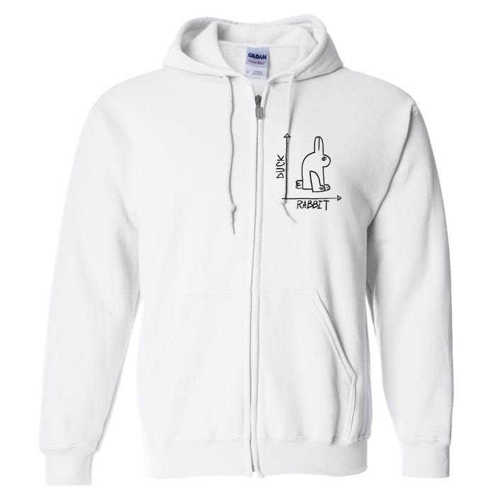 Funny Science Nerd Duck Rabbit Physics Math Geek Full Zip Hoodie