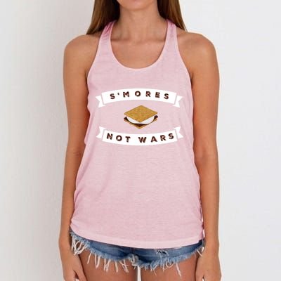 Funny S'mores Not Wars For National S'mores Day Meaningful Gift Women's Knotted Racerback Tank