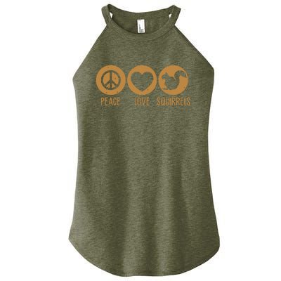 Funny Squirrel Novelty Design Squirrel Lover Women’s Perfect Tri Rocker Tank