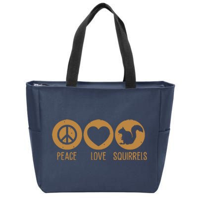 Funny Squirrel Novelty Design Squirrel Lover Zip Tote Bag