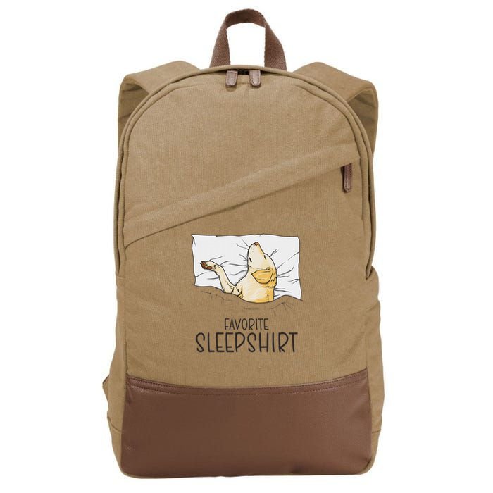 Favorite Sleep, Napping Labrador Pajama Cotton Canvas Backpack
